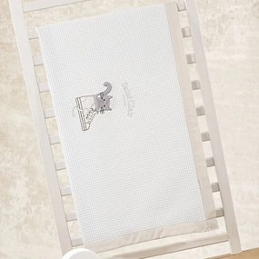 Κουβέρτα Βρεφική Πικέ Max White - Beige Saint Clair Κούνιας 110x150cm 100% Βαμβάκι