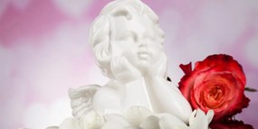 Εικόνα αγγέλου με τριαντάφυλλο - 100x50