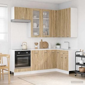 vidaXL Μονάδα κουζίνας LYON 8 pcs Sonoma Δρυς Επεξεργασμένο Ξύλο
