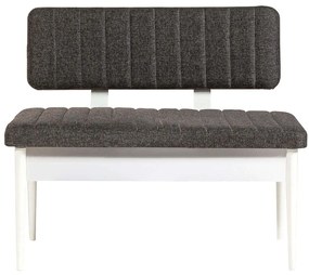 Παγκάκι Vina 869VEL5151 110x40x85cm Anthracite-White