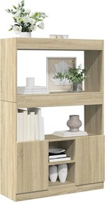 vidaXL Ντουλάπι Sonoma δρυς 92x33x140 εκ. από Επεξεργασμένο Ξύλο