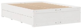 vidaXL Κρεβάτι Βιβλιοθήκη Χωρίς Στρώμα 160x200 εκ Μασίφ Ξύλο Πεύκου