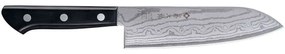 Μαχαίρι Santoku Basic Damascus F-331 17cm Από Δαμασκηνό Ατσάλι Silver-Black Tojiro Ανοξείδωτο Ατσάλι