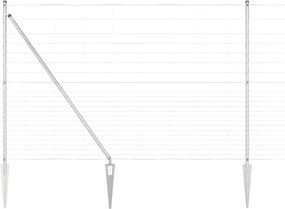 vidaXL Στύλος Περιφράξεων Γαλβανισμένο 25 x 1,6 μ Ατσάλι