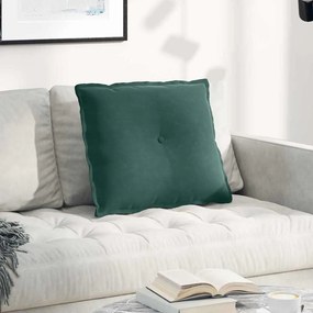 vidaXL Μαξιλάρι Πλάτης Σκούρο Πράσινο 60 x 50 x 19 cm