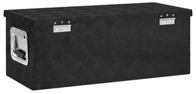 vidaXL Κουτί Αποθήκευσης Μαύρο 70 x 31 x 27 εκ. από Αλουμίνιο