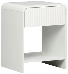 Κομοδίνο Zeplen MDF σε λευκή απόχρωση 40x40x53εκ 40x40x53 εκ.