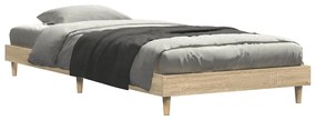 vidaXL Πλαίσιο Κρεβατιού Χωρ. Στρώμα Sonoma Δρυς 75x190εκ Επεξ. Ξύλο