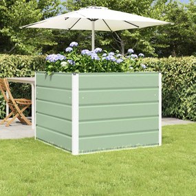 vidaXL Γλάστρα Παστέλ Πράσινο 100 x 100 x 75 εκ Ατσάλι