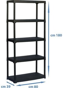 Ράφια TOOD Ρητίνη 5 Ράφια 30 Kg 39 x 80 x 180 cm