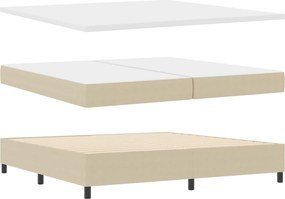 vidaXL LED Κρεβάτι με βάθρο Ανοιχτό Γκρι και Λευκό 200 x 200 cm