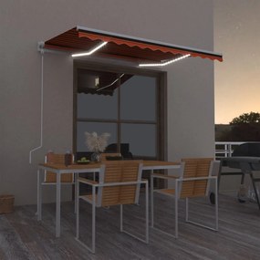 vidaXL Ηλεκτρική τέντα με LED και αισθητήρα 3,5 x 2,5 m