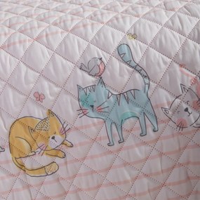 Κουβερλί Ημίδιπλο (180x240) 2 Όψεων Nef-Nef Homeware Cat Life