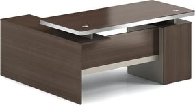 CONCEPT Γραφείο Αναστρέψιμη Γωνία, Απόχρωση Καρυδί - Μπεζ   1τμχ
