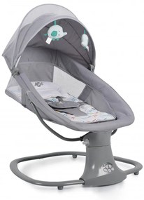 Ηλεκτρικό Ρηλάξ Με Μουσική (0-6 Μηνών/Έως 9kg) Cangaroo Axel Grey