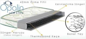 Stewehome Ορθοπεδικό στρώμα μπαμπού μονό Λευκό 190x90x20 cm
