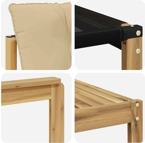 vidaXL Σειρά Καναπέ Εξωτερικού με μαξιλάρι 5 pcs Λευκό και Μπεζ