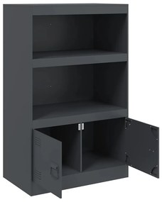 vidaXL Μπουφές Ανθρακί 67x39x107 εκ. από Ατσάλι