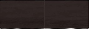 vidaXL Πάγκος Μπάνιου Σκούρο Καφέ 180x60x(2-6) εκ. Επεξεργ. Μασίφ Ξύλο