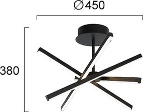 Φωτιστικό Οροφής Πολύφωτο LED Dimmable Viokef Ray 4301200