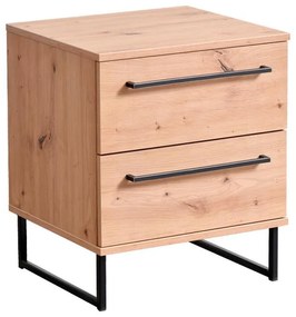 Bedside Table Sardinia NO2F Artisan Oak - Black 45.5*35*54 cm