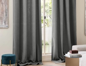 Κουρτίνα Chenille Douceur d'intérieur - 140x260cm - Γκρι