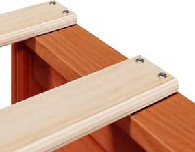 vidaXL Σκελετός Κρεβ. Χωρίς Στρώμα Καφέ Κεριού 200x200 εκ Μασίφ Πεύκο