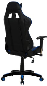 Πολυθρόνα Γραφείου Gaming Zayn Μαύρο-Μπλε Pu 67x70x134 Cm