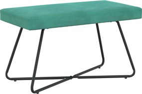 vidaXL παγκάκι Τιρκουάζ 80 x 40 x 45 εκ. Βελούδο