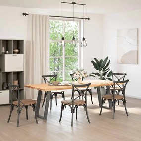 vidaXL Πόδια Τραπεζαρίας σε Σχήμα U 2 τεμ. Ανθρακί 60x(72-73) εκ. Ατσάλι
