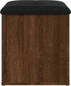 vidaXL Παγκάκι Αποθήκευσης Καφέ Δρυς 42x42x45 εκ. από Επεξ. Ξύλο