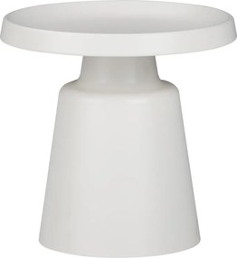 Βοηθητικό τραπέζι Ginoze Inart λευκό μέταλλο Φ50x50εκ