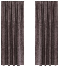 vidaXL Κουρτίνα με κουρτίνες 2 pcs Καφέ 225 x 140 εκ. Βελούδο