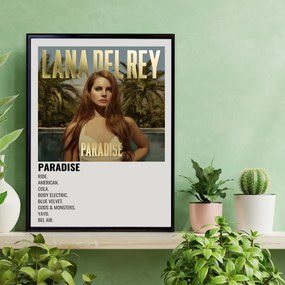 Πόστερ &amp; Κάδρο Lana Del Rey MS042 30x40cm Μαύρο Ξύλινο Κάδρο (με πόστερ)
