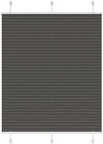 vidaXL Πλισέ περσίδα Μαύρο 110x150 cm Πλάτος υφάσματος 109,4 cm