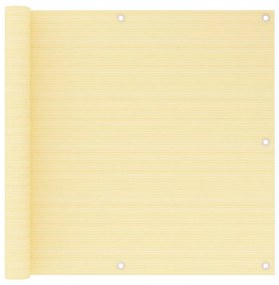 vidaXL Διαχωριστικό Βεράντας Μπεζ 90 x 500 εκ. από HDPE