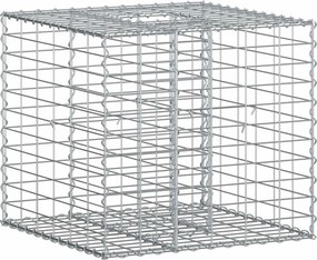 vidaXL Ανασηκωμένο κρεβάτι gabion Ασημί