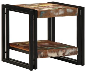 vidaXL Τραπεζάκι καφέ Πολύχρωμο 40x50x38 εκ. Μασίφ Ανακυκλωμένο Ξύλο
