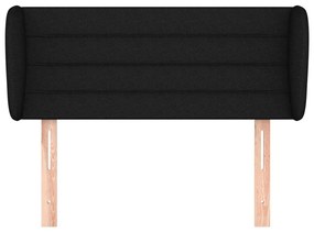 Κεφαλάρι με Πτερύγια Μαύρο 103x23x78/88 εκ. Υφασμάτινο 3117276