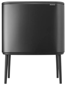 Κάδος Brabantia Bo Touch 1008857, 3x11 l, Ομαλό και αθόρυβο άνοιγμα, Μεγάλο άνοιγμα, Σκούρο γκρι