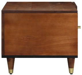 vidaXL Τραπεζάκι σαλονιού καφέ μελί 80 x 50 x 40 cm Μασίφ ξύλο μάνγκο