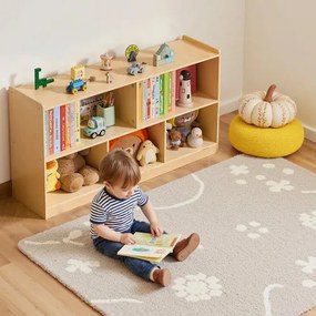VEVOR Montessori Bookshelf, 1140 mm Width Toy Storage Organizer, 5-Section Kids Display Storage Cabinet, Daycare Furniture, Kids Bookshelf for Bedroom, Nursery, Living Room, Entryway, Preschool, Brown