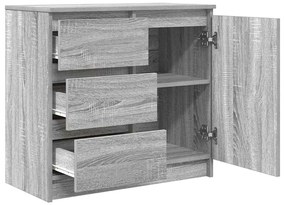 vidaXL Συρταριέρα με Συρτάρια Γκρι Sonoma 71x35x65 εκ. από Επεξ. Ξύλο