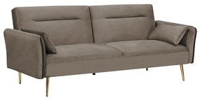 Καναπές FLICK Ύφασμα Καφέ Sofa:211x87x81-Bed:211x111x40