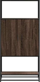 vidaXL Highboard καφέ δρυς Κατασκευασμένο ξύλο και μέταλλο