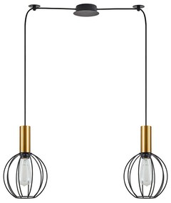 Φωτιστικό Οροφής Adept Tube 77-8627 50x20x300cm 2xE27 60W Black-Gold Homelighting