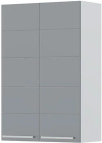 Ντουλάπι κρεμαστό Hudson V9-60-2K-Λευκό - Γκρι - 60.00Χ32.00Χ91.00cm
