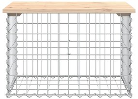 vidaXL Παγκάκι Κήπου Συρματοκιβώτιο 63x44x42 εκ. από Μασίφ Ξύλο Πεύκου