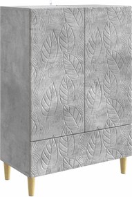 vidaXL Πλαϊνό γραφείο Γκρι Σκυροδέματος 66 x 34,5 x 95 εκ.