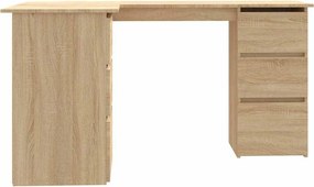 vidaXL Γραφείο Γωνιακό Sonoma Δρυς 145 x 100 x 76 εκ. από Επεξ. Ξύλο